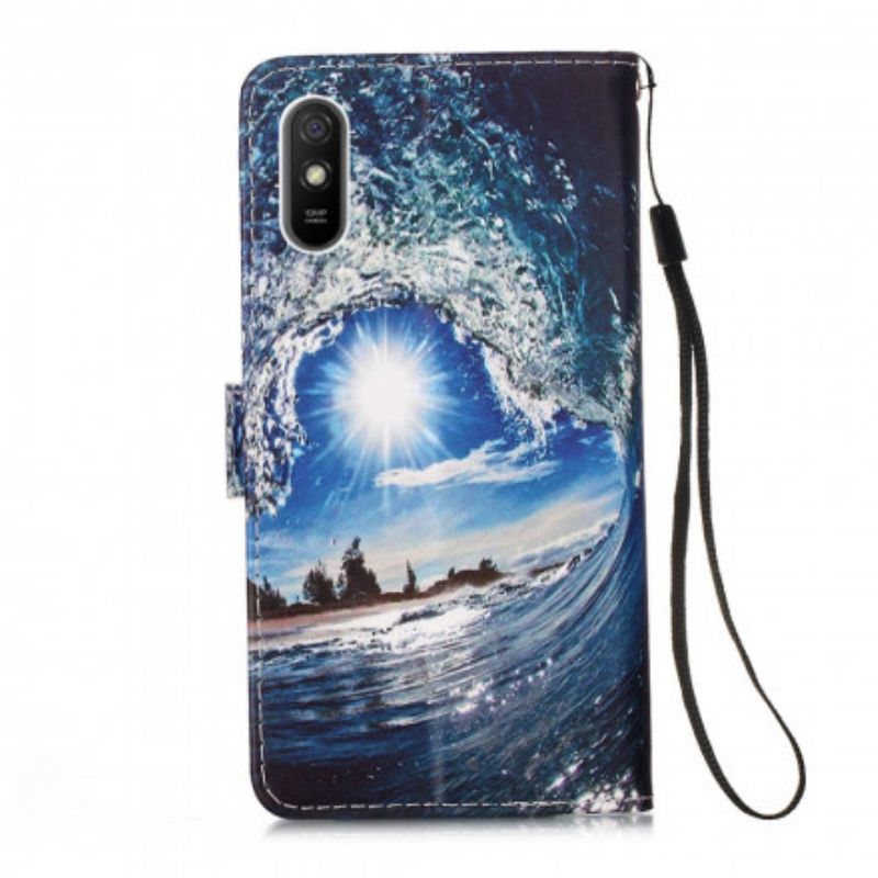 Kožené Puzdro Xiaomi Redmi 9A Daydreams Lanyard Landscape