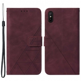 Kožené Puzdro Xiaomi Redmi 9A Efekt Pyramídovej Kože