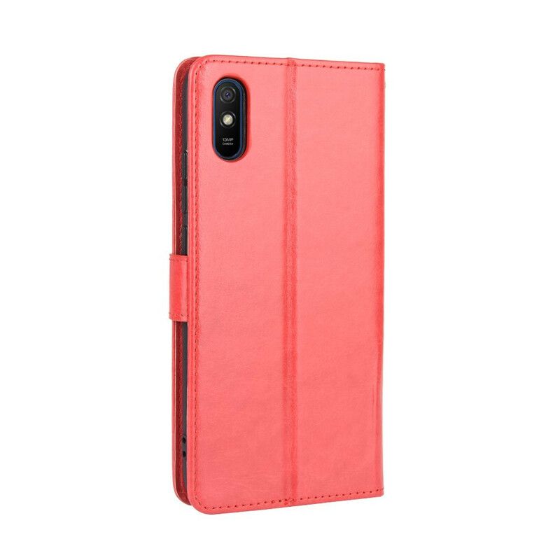 Kožené Puzdro Xiaomi Redmi 9A Krikľavá Umelá Koža