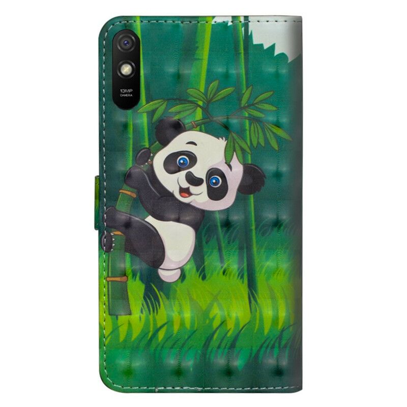 Kožené Puzdro Xiaomi Redmi 9A Panda A Bambus