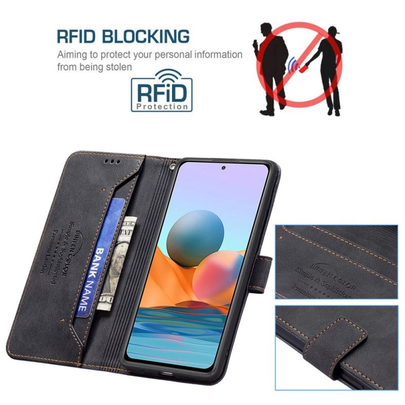 Flipové Puzdro Xiaomi Redmi Note 10 Pro Farba Rfid Binfen