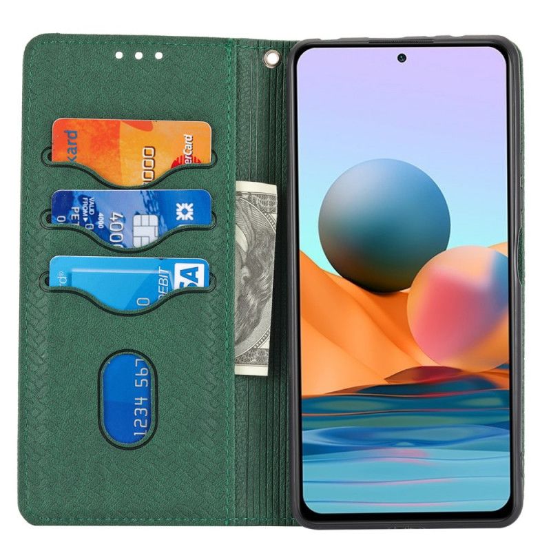 Kožené Puzdro Xiaomi Redmi Note 10 Pro Štýl Tkanej Kože