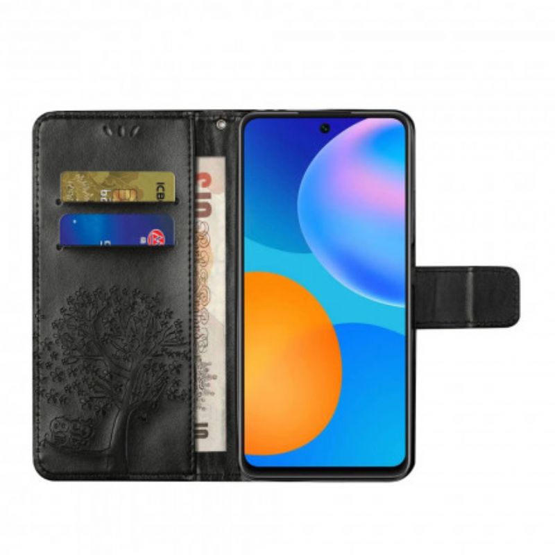 Kožené Puzdro Xiaomi Redmi Note 10 Pro Tanga Strom A Sovy