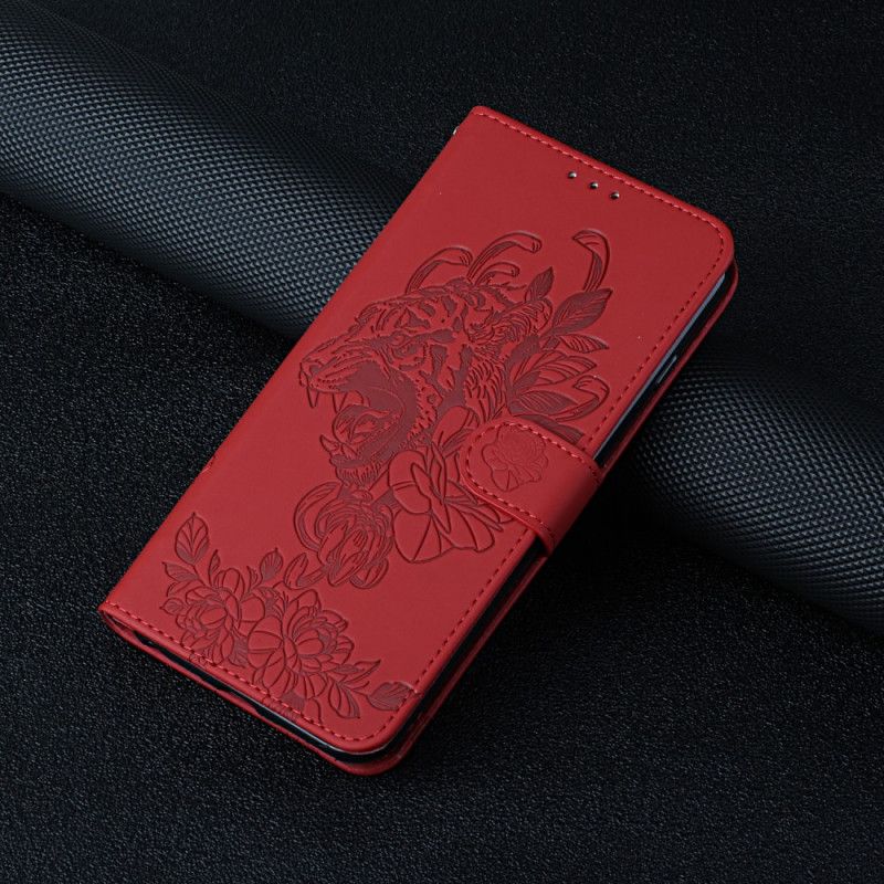 Peňaženkový Kryt Xiaomi Redmi Note 10 Pro Strappy Barokový Tiger