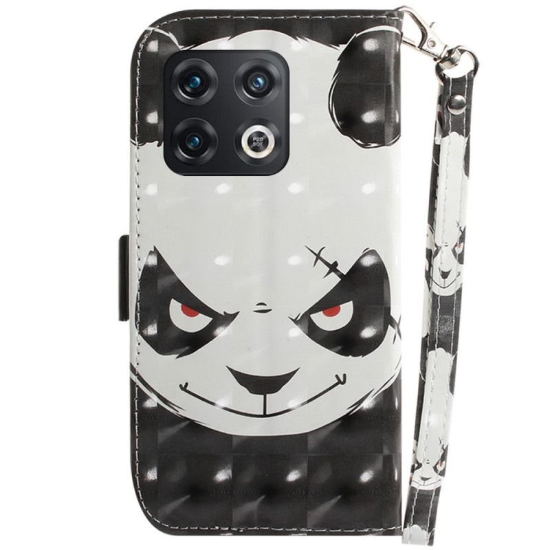 Kožené Puzdro OnePlus 10 Pro 5G Angry Panda With Lanyard