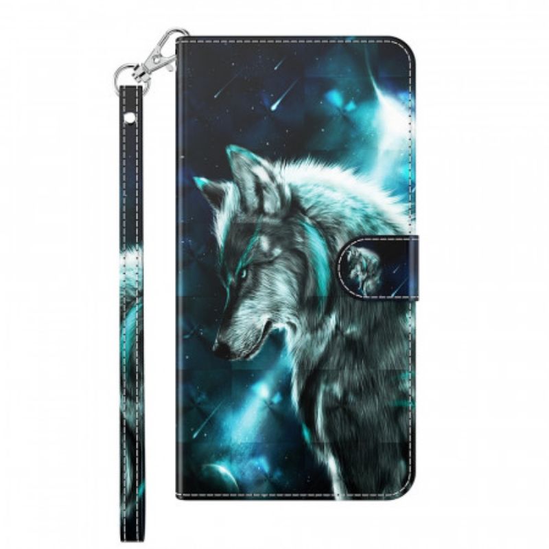 Peňaženkový Kryt OnePlus 10 Pro 5G Lanyard Wolf