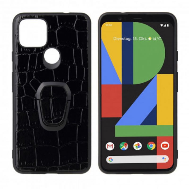 Kryt Google Pixel 4A 5G Krúžkový Držiak V Štýle Krokodíla