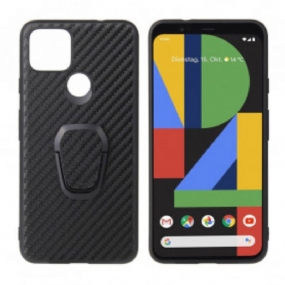 Kryt Google Pixel 4A 5G Krúžok Z Uhlíkových Vlákien