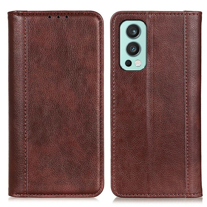 Flipové Puzdro OnePlus Nord 2 5G Kožené Puzdro Verzia Litchi Split Leather