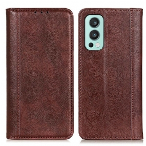 Flipové Puzdro OnePlus Nord 2 5G Kožené Puzdro Verzia Litchi Split Leather