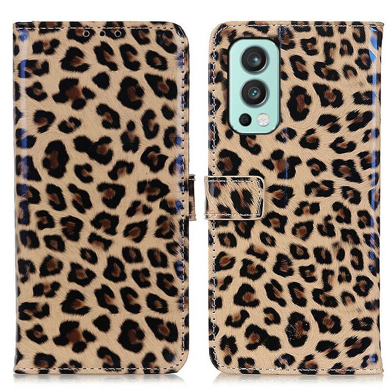 Kožené Puzdro OnePlus Nord 2 5G Obyčajný Leopard