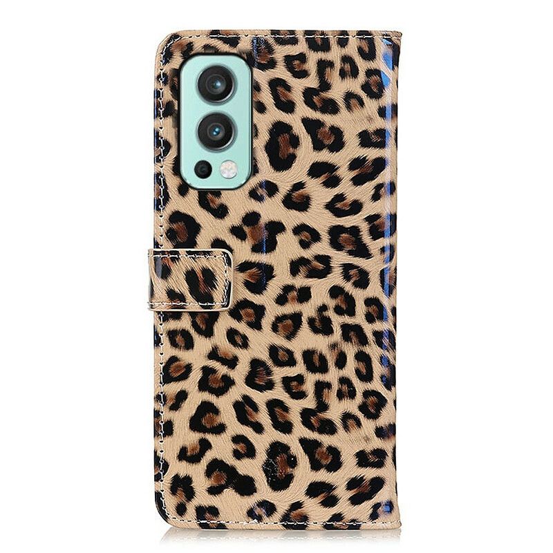 Kožené Puzdro OnePlus Nord 2 5G Obyčajný Leopard