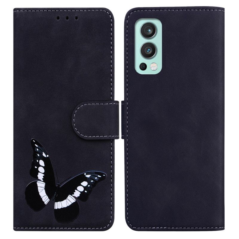 Kožené Puzdro OnePlus Nord 2 5G Skin-touch Butterfly