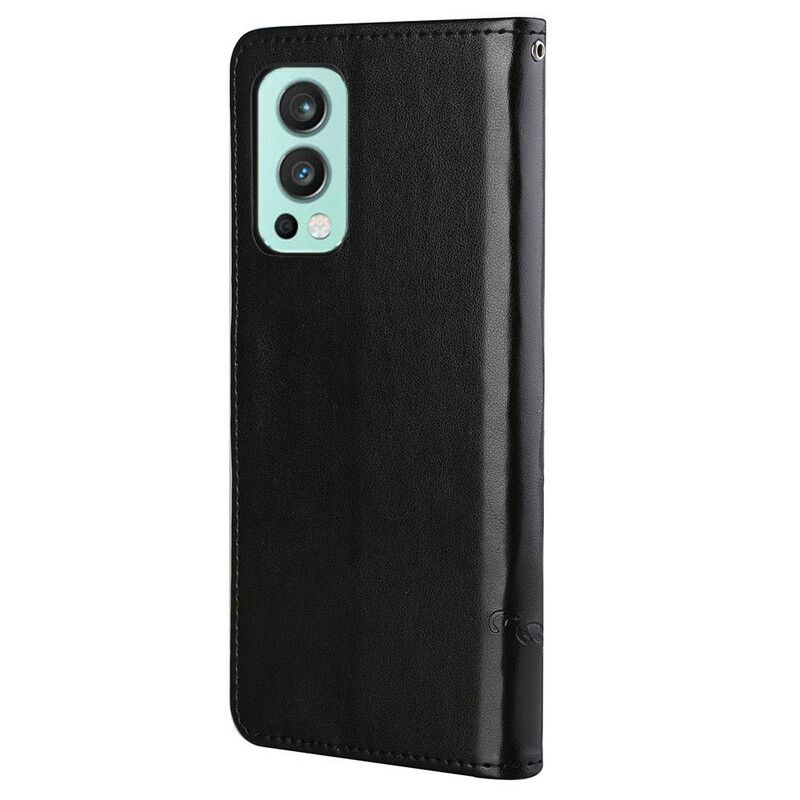 Kožené Puzdro OnePlus Nord 2 5G Tangá Motýle A Kvety