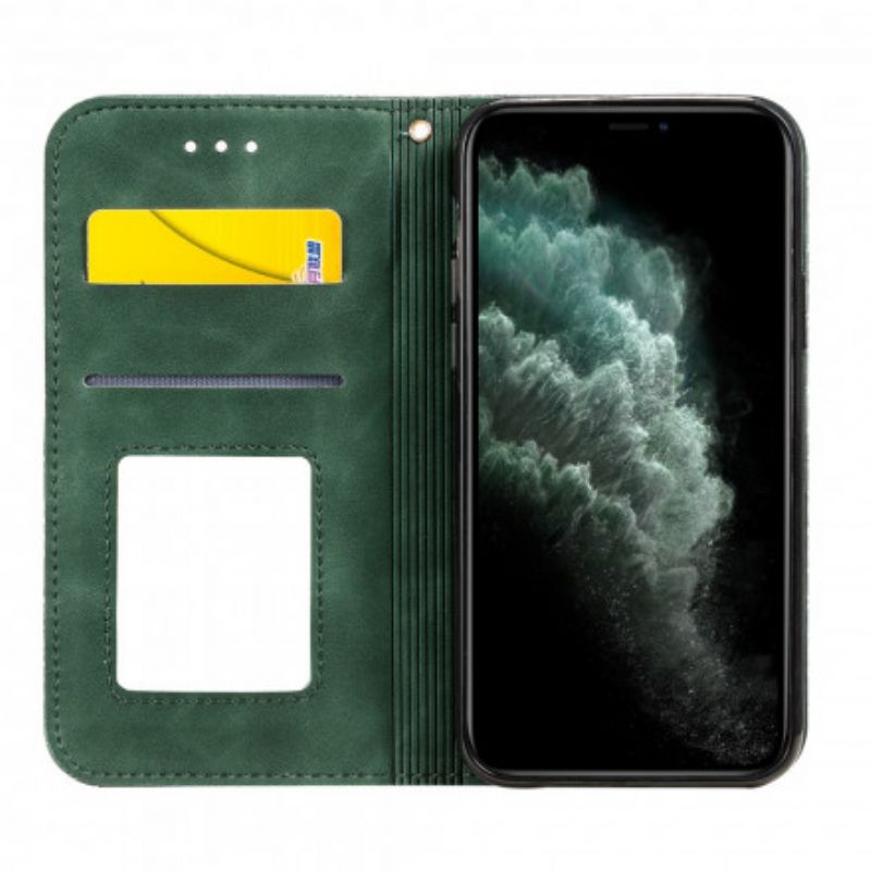 Flipové Puzdro iPhone 11 Pro Kožené Puzdro Barokové Kvety