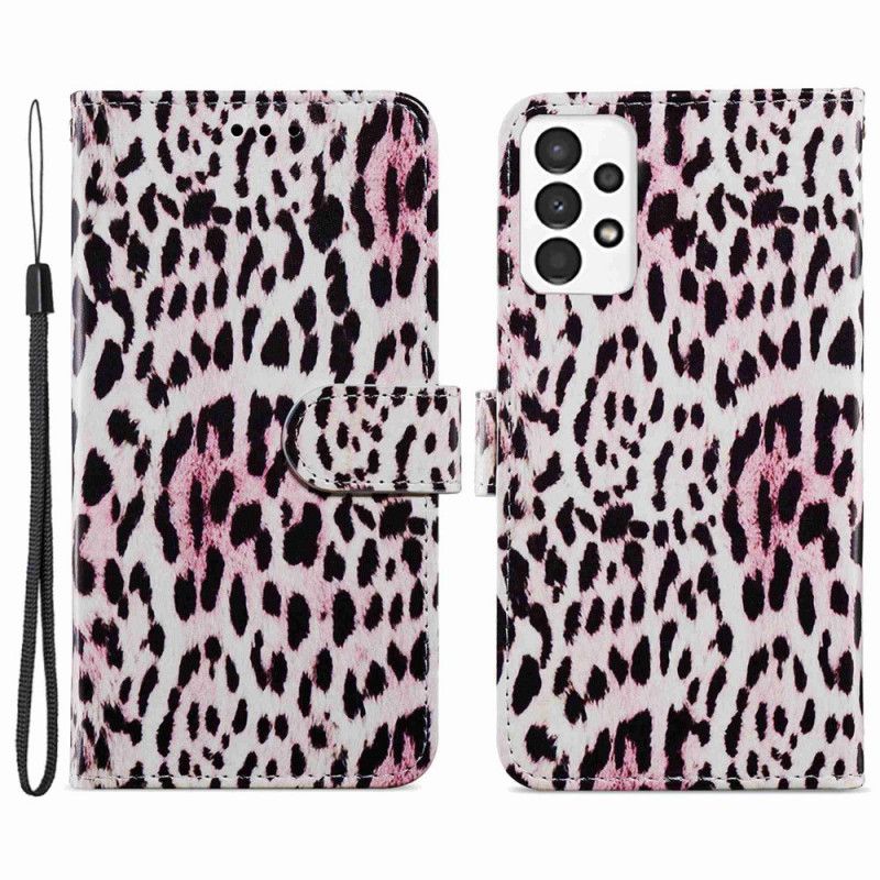 Kožené Puzdro Samsung Galaxy A13 Leopard Print