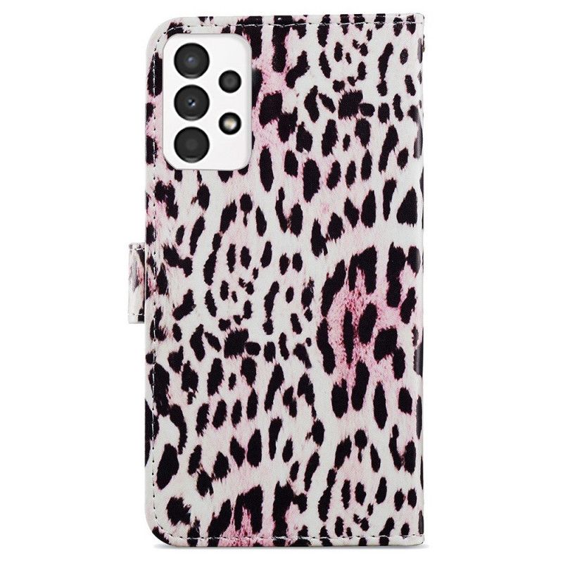 Kožené Puzdro Samsung Galaxy A13 Leopard Print