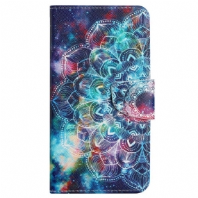 Kožené Puzdro Samsung Galaxy A13 Okázalá Strappy Mandala