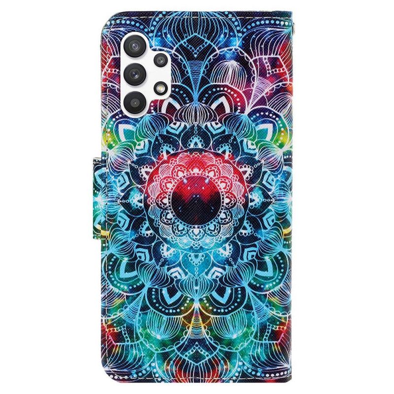 Kožené Puzdro Samsung Galaxy A13 Okázalá Strappy Mandala