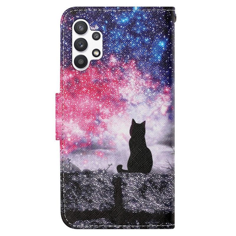 Kožené Puzdro Samsung Galaxy A13 Svetlík Cat