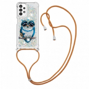 Kryt Samsung Galaxy A13 Flitrová Šnúrka Slečna Owl