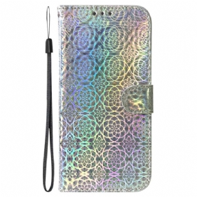 Peňaženkový Kryt Samsung Galaxy A13 Strappy Psychedelické Kvety