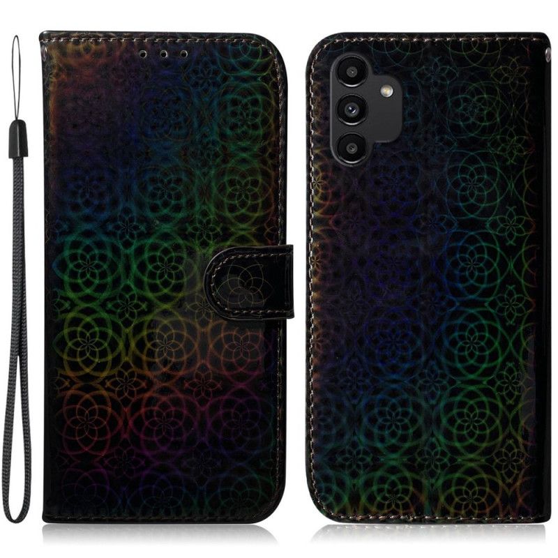 Peňaženkový Kryt Samsung Galaxy A13 Strappy Psychedelické Kvety