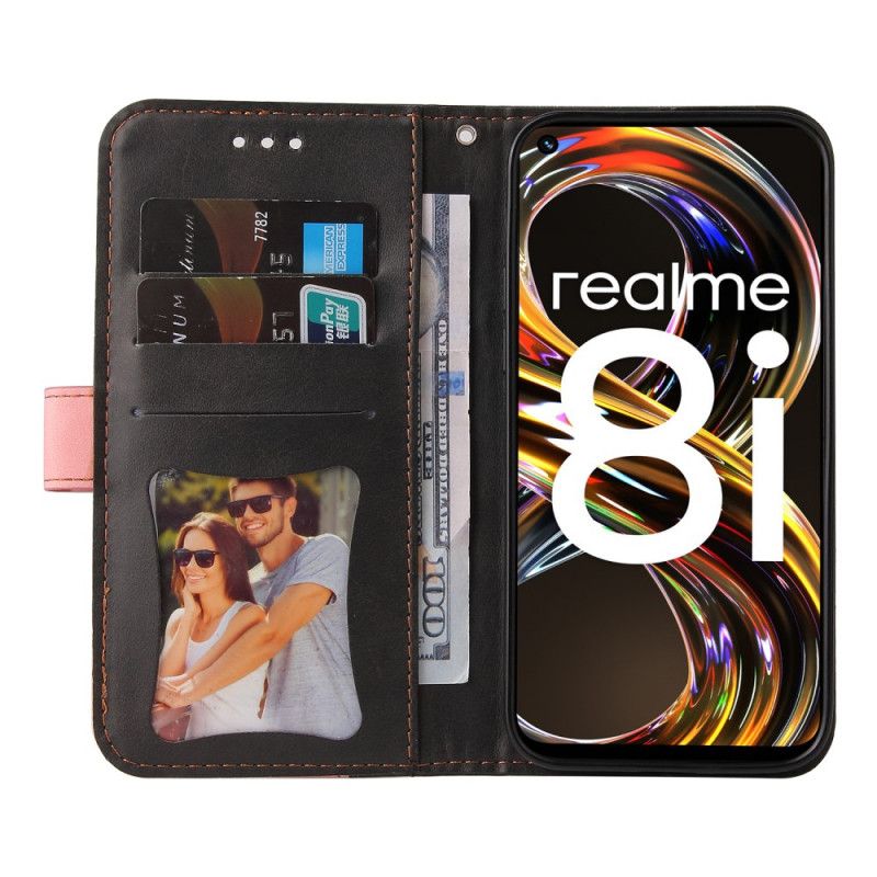 Kožené Puzdro Realme 8i Dva Tóny