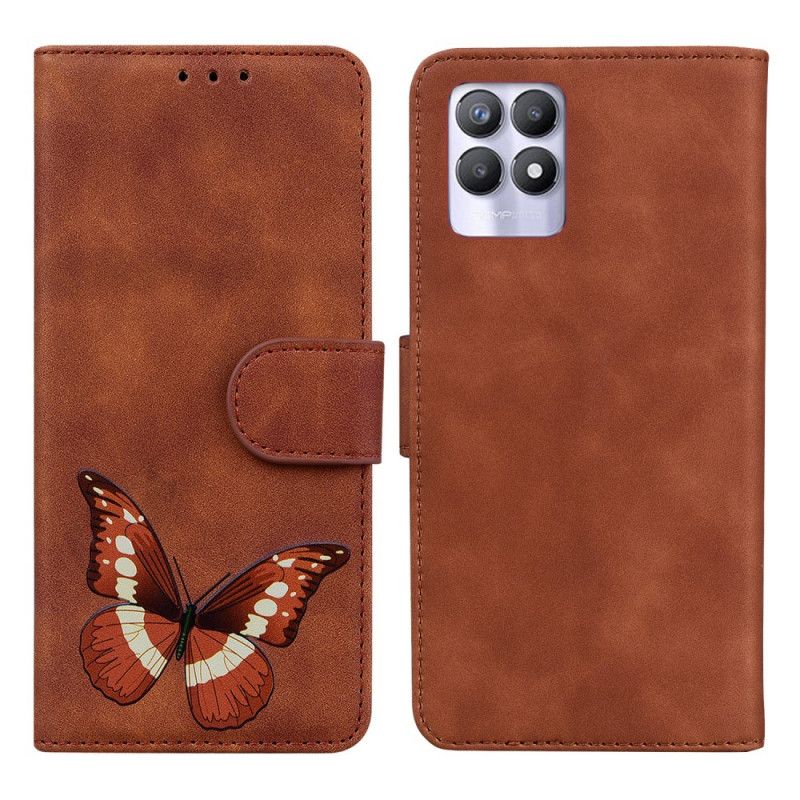 Kožené Puzdro Realme 8i Skin-touch Butterfly