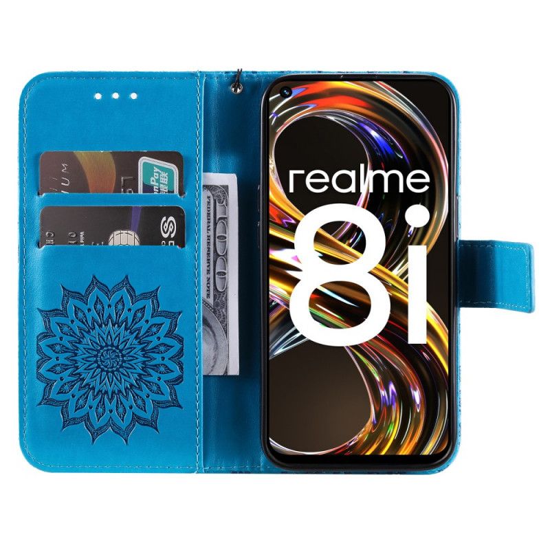 Kožené Puzdro Realme 8i Slnečný Kvet