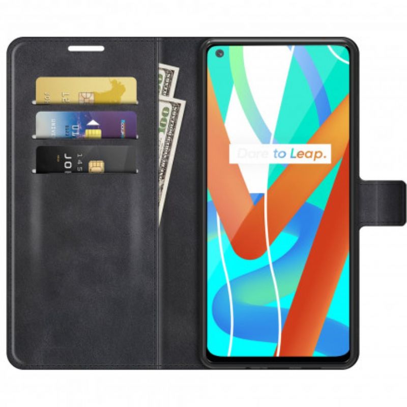 Flipové Puzdro Realme 8 5G Faux Leather Slim