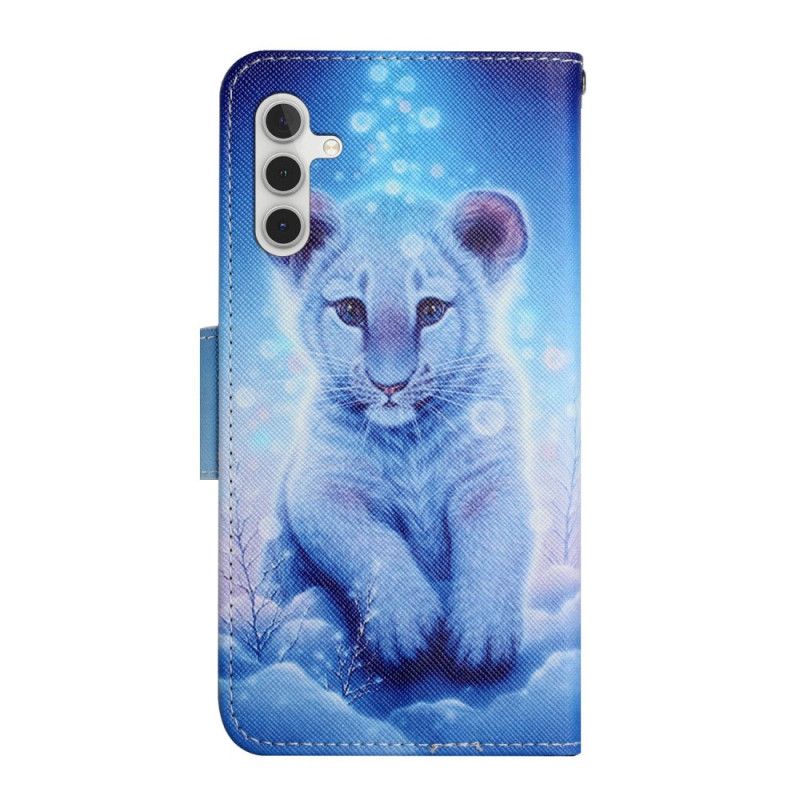 Flipové Puzdro Samsung Galaxy A34 5G Strappy Biely Tiger