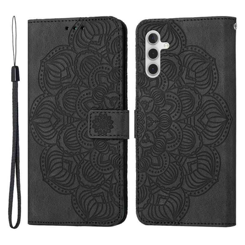 Kožené Puzdro Samsung Galaxy A34 5G Diskrétna Strappy Mandala