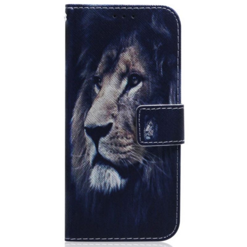 Kožené Puzdro Samsung Galaxy A34 5G Lanyard Lion