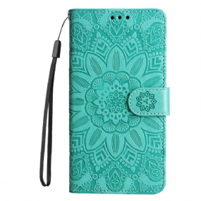 Kožené Puzdro Samsung Galaxy A34 5G Mandala Sun So Šnúrkou