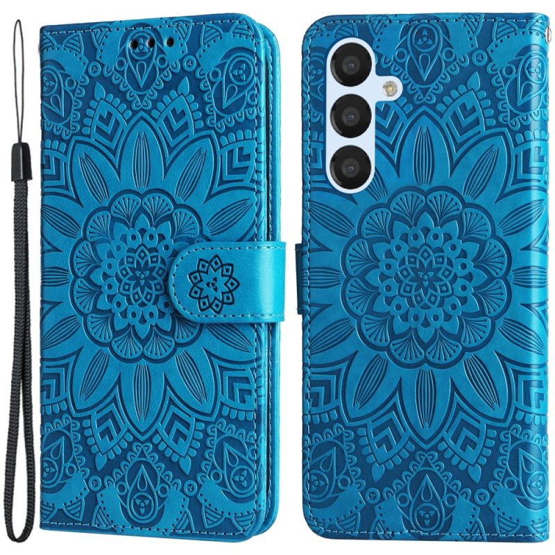 Kožené Puzdro Samsung Galaxy A34 5G Mandala Sun So Šnúrkou