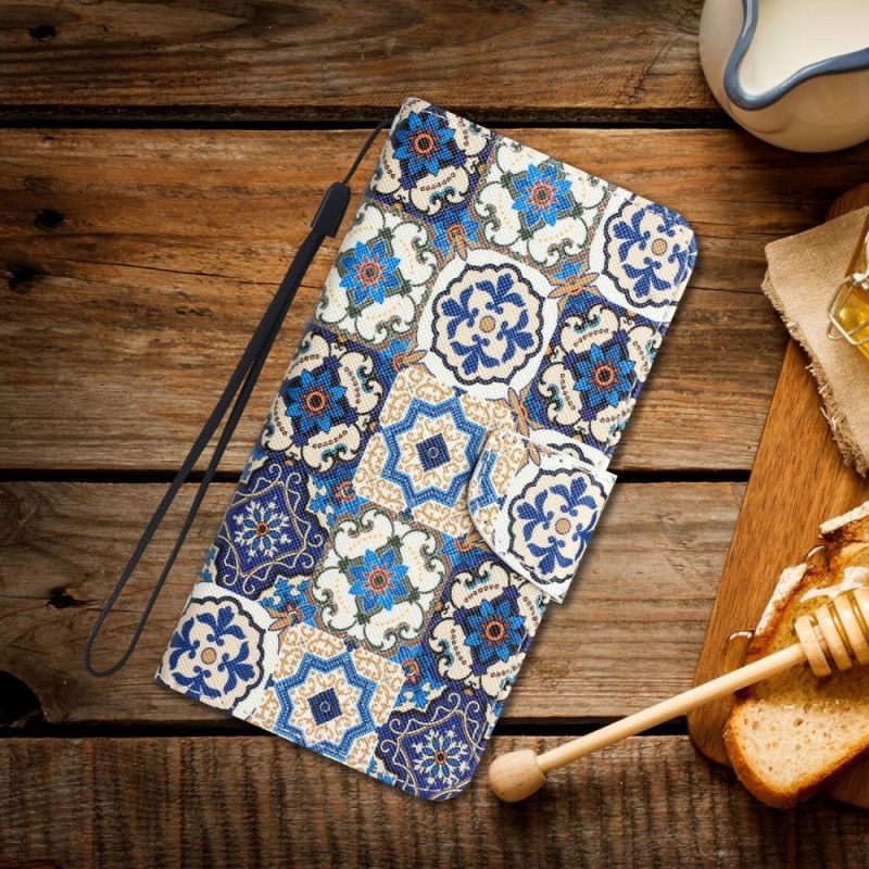 Kožené Puzdro Samsung Galaxy A34 5G Patchwork Na Popruhoch