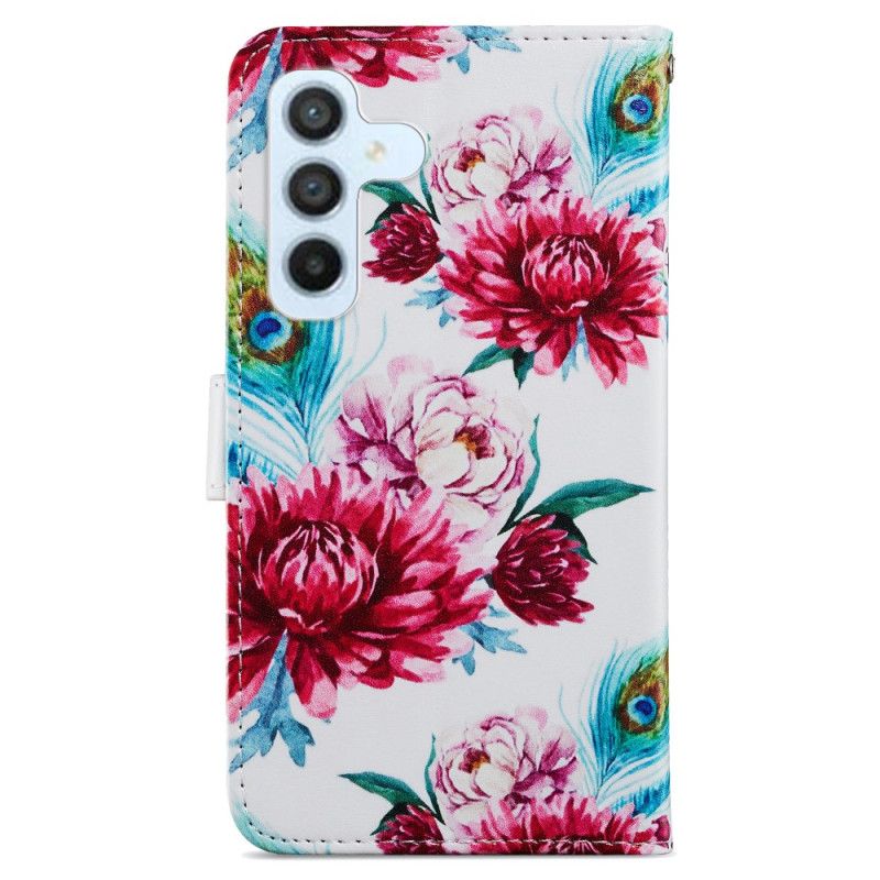 Kožené Puzdro Samsung Galaxy A34 5G Strappy Floral Fantasy