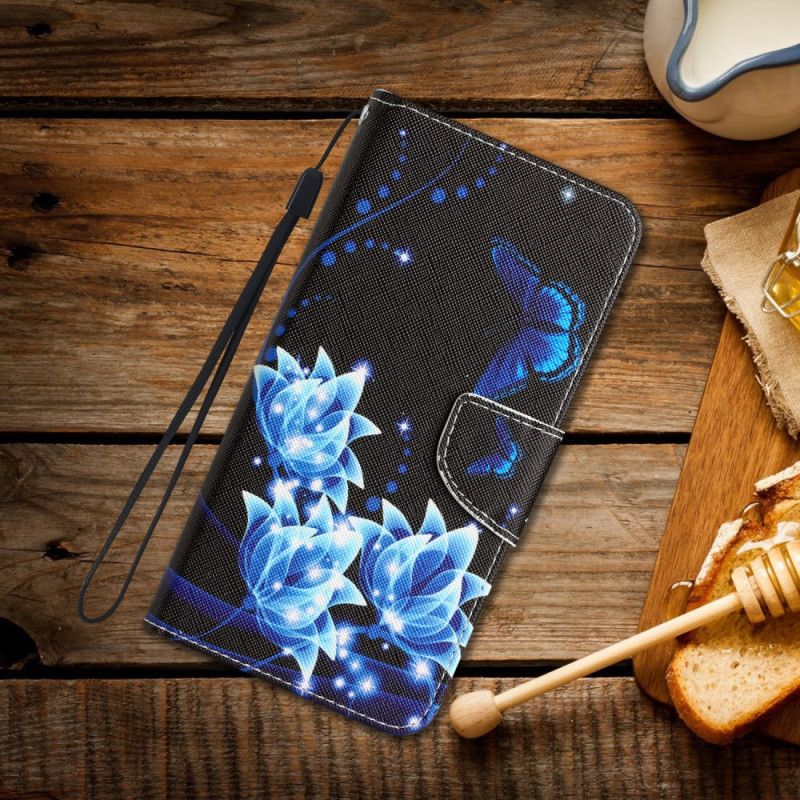 Peňaženkový Kryt Samsung Galaxy A34 5G Pekné Strapaté Kvety