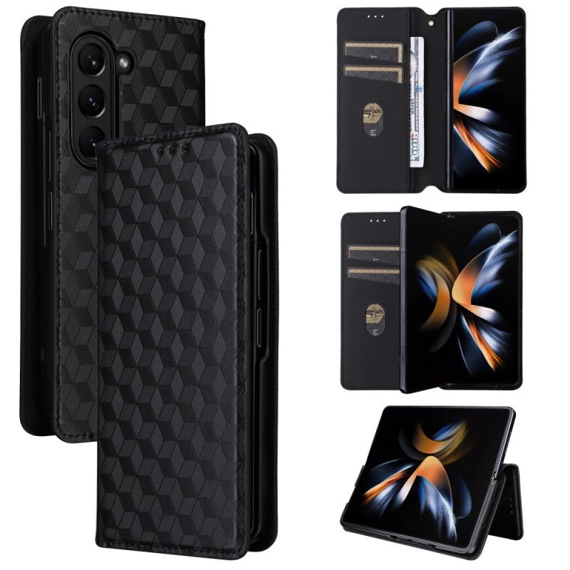 Kožené Puzdro Samsung Galaxy Z Fold 5 3d Vzor