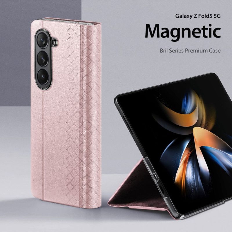 Kožené Puzdro Samsung Galaxy Z Fold 5 Séria Bril Dux Ducis