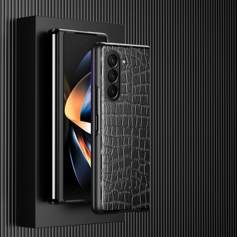 Kryt Na Samsung Galaxy Z Fold 5 Štýl Krokodílej Kože