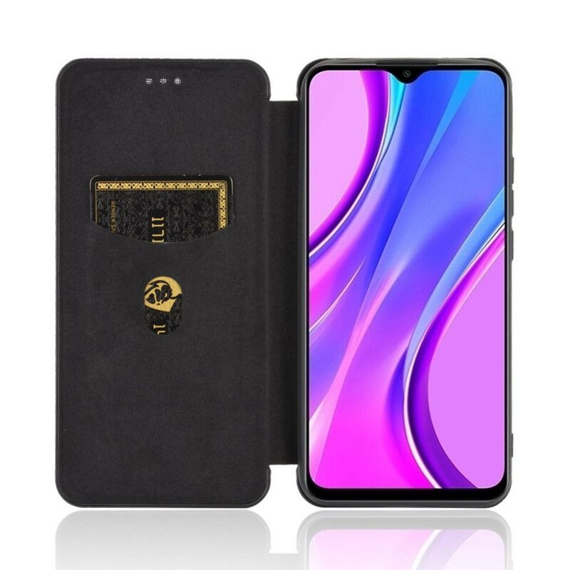 Flipové Puzdro Xiaomi Redmi 9C Kožené Puzdro Farebný Uhlíkový Silikón