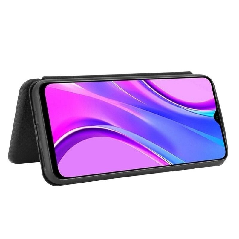 Flipové Puzdro Xiaomi Redmi 9C Kožené Puzdro Farebný Uhlíkový Silikón