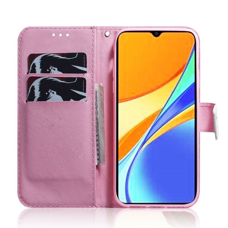 Flipové Puzdro Xiaomi Redmi 9C Kvet Dusty Pink