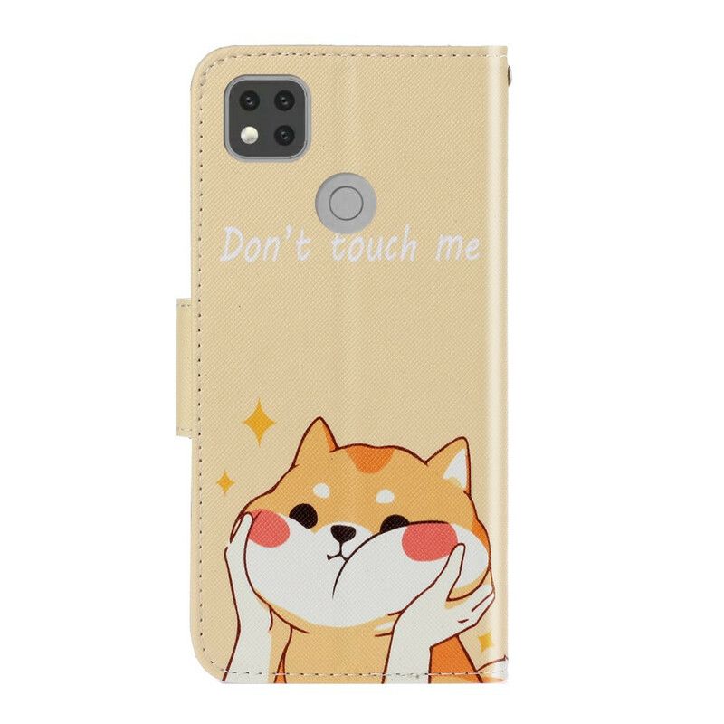 Kožené Puzdro Xiaomi Redmi 9C Cat Don't Touch Me S Popruhom