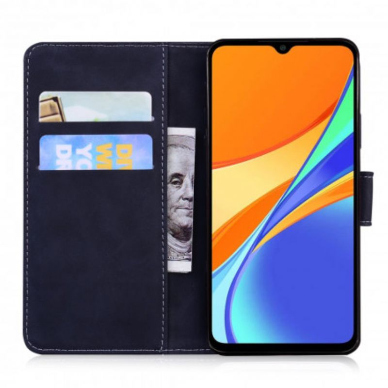 Kožené Puzdro Xiaomi Redmi 9C Odtlačok Tváre Tigra