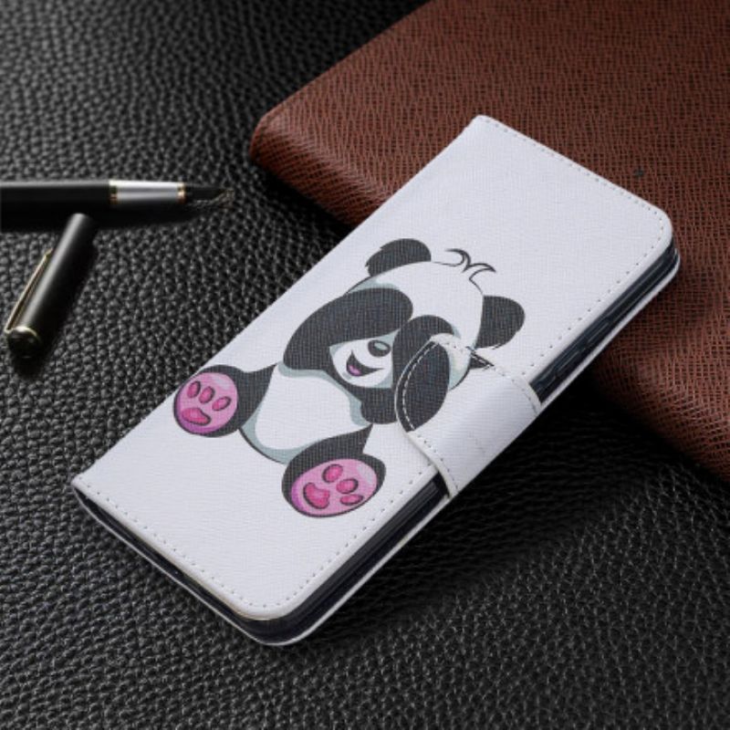 Kožené Puzdro Xiaomi Redmi 9C Panda Zábava