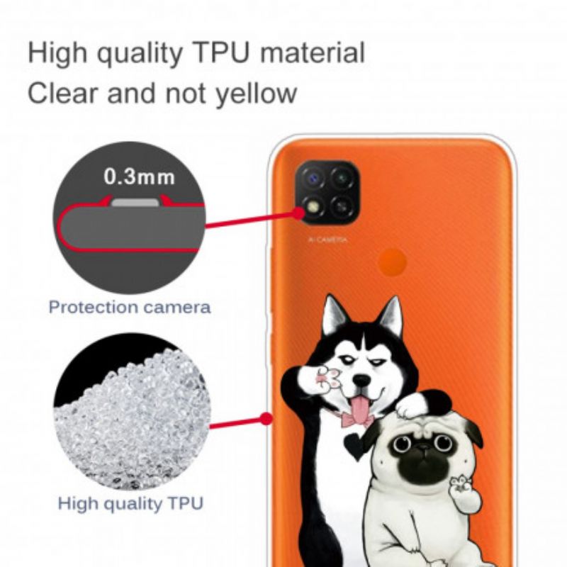 Kryt Xiaomi Redmi 9C Funny Dogs