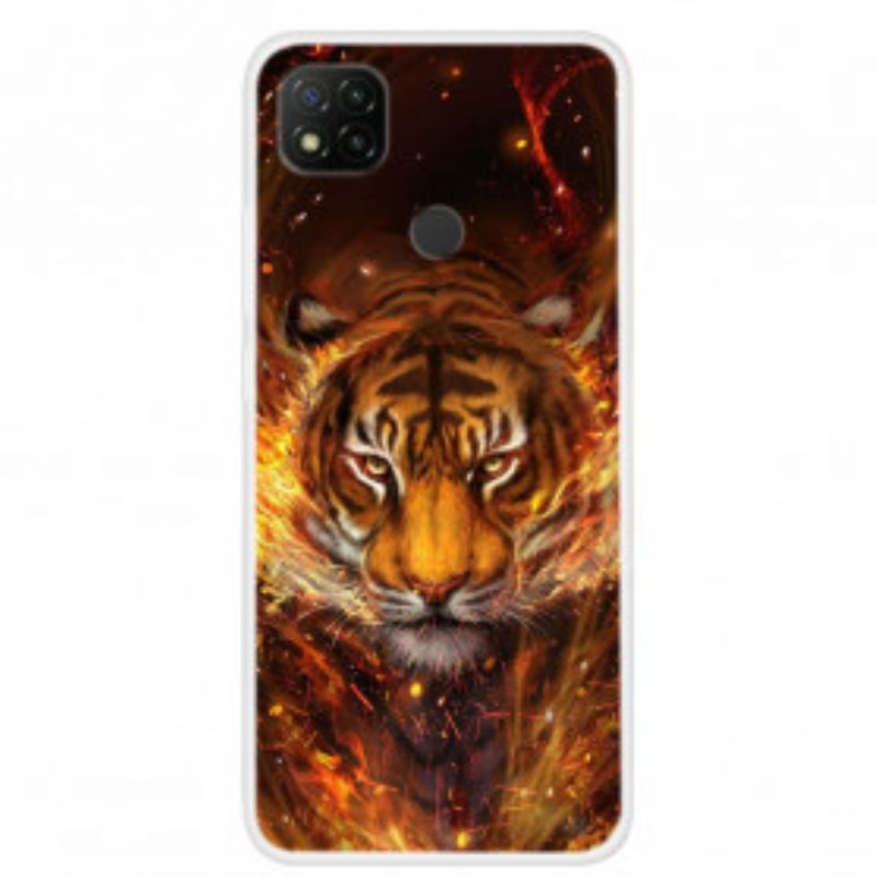 Kryt Xiaomi Redmi 9C Ohnivý Tiger